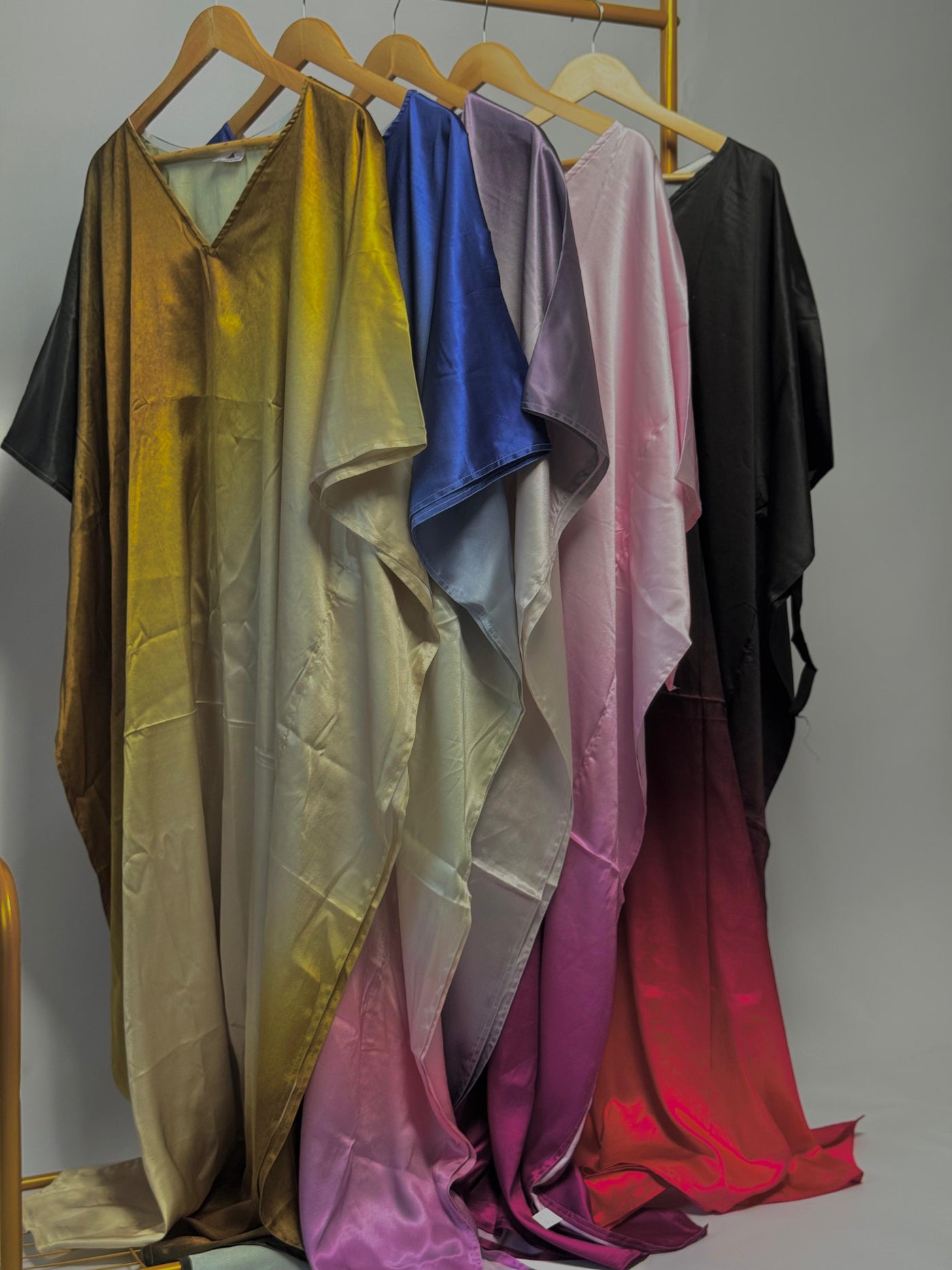 Premium Satin Ombre Kaftan – Elegant Comfort Wear