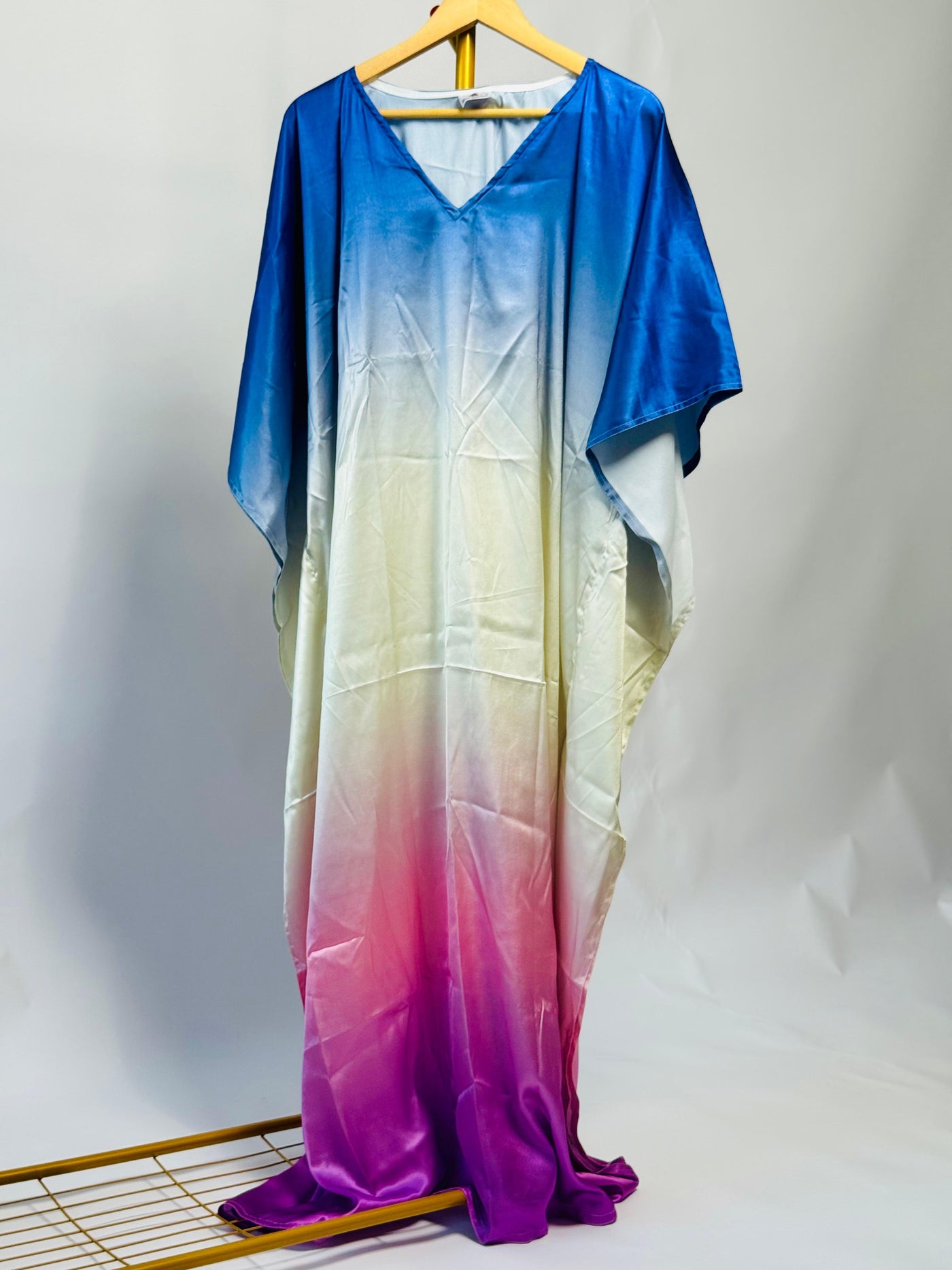 Premium Satin Ombre Kaftan – Elegant Comfort Wear