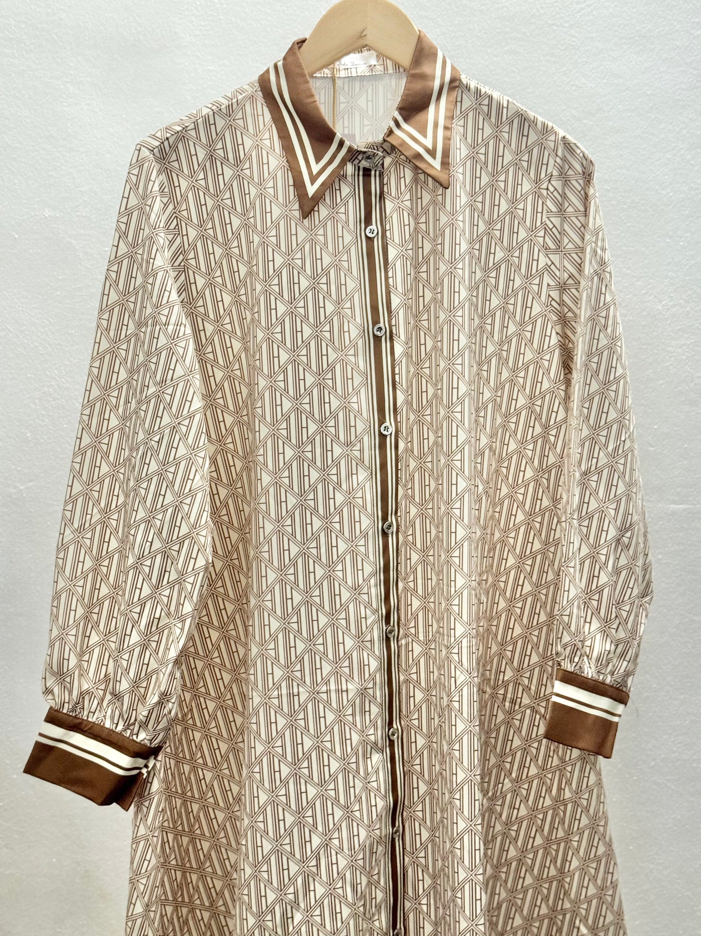 Premium Chinese Fabric Floral Shirt Dress – FemmeFits