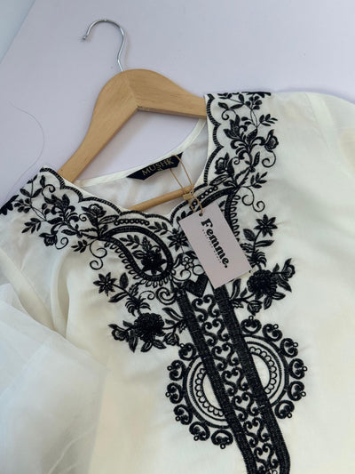 Dusty Rose Embroidered 3 piece party wear