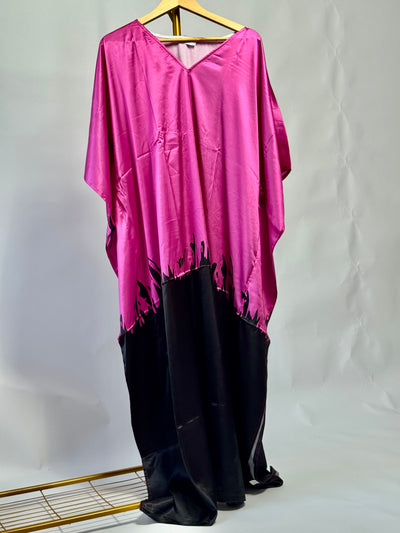 Flowy Satin Printed Kaftan