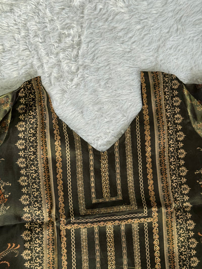 Luxury Red & Black Festive Wear Fabrics with Golden Detailing – Women’s Ethnic Collection