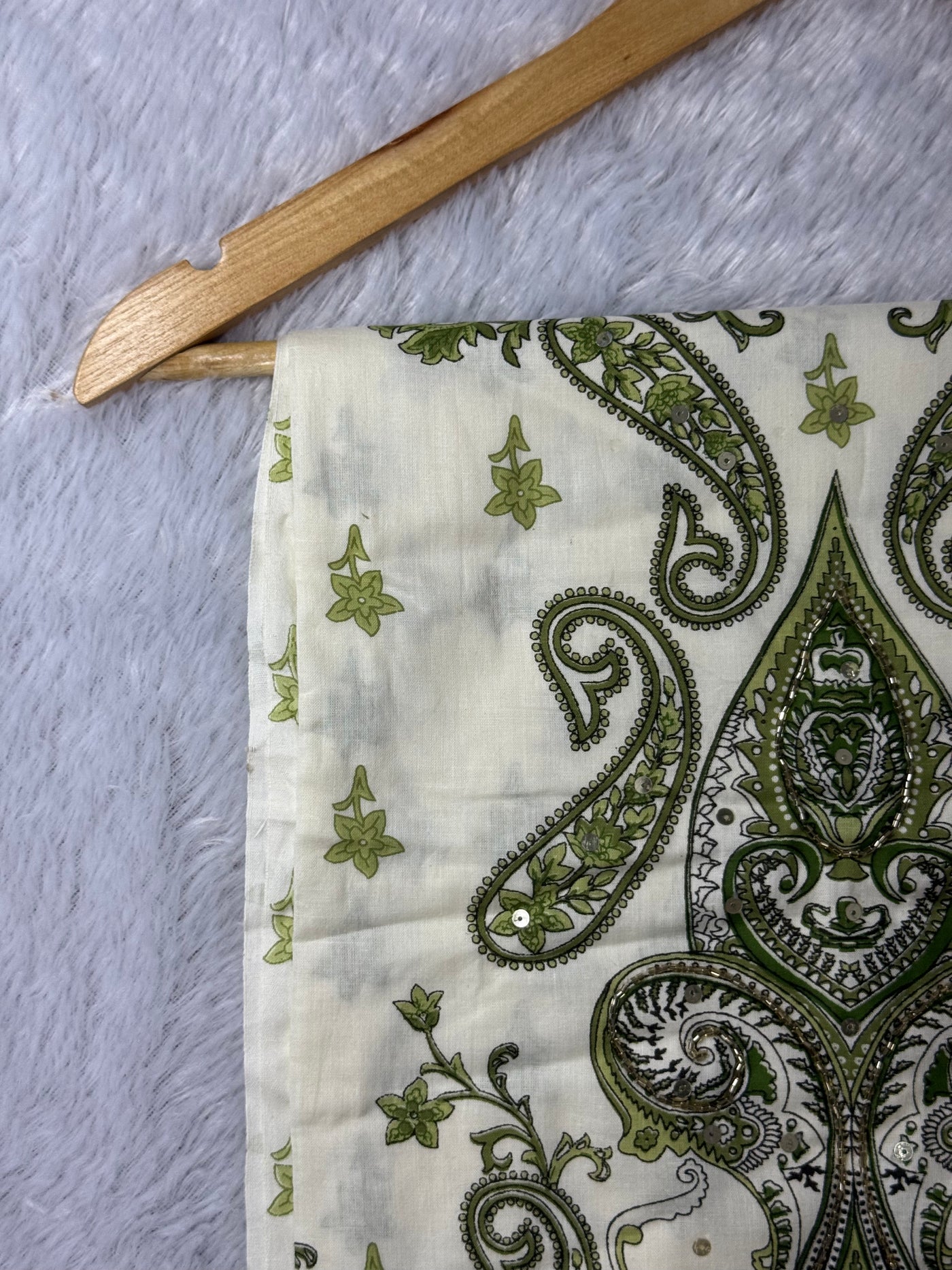 Unstitched Cotton Stonework Pakistani suit