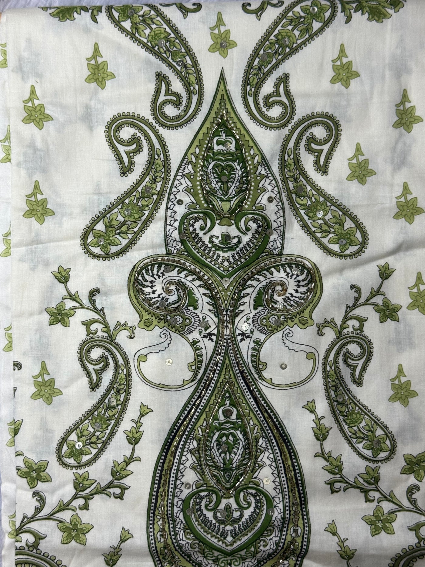 Unstitched Cotton Stonework Pakistani suit